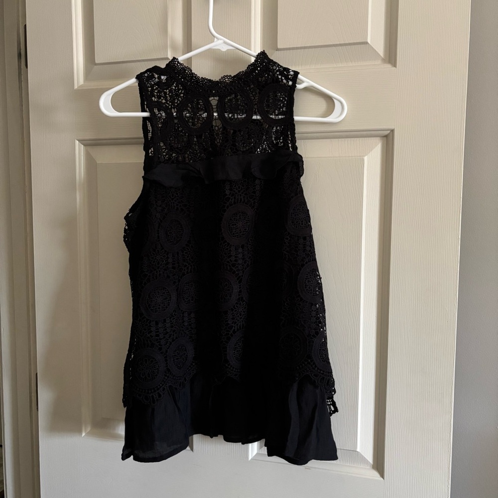 NWT Entro Black Lace top
